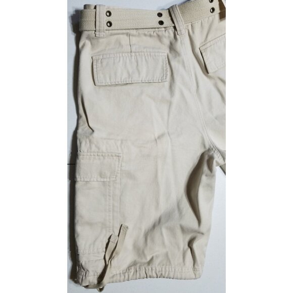 Cargo Shorts Emergency Exit Cotton Stone Color Flat Front Pockets Men's 34 NWT - Picture 12 of 13